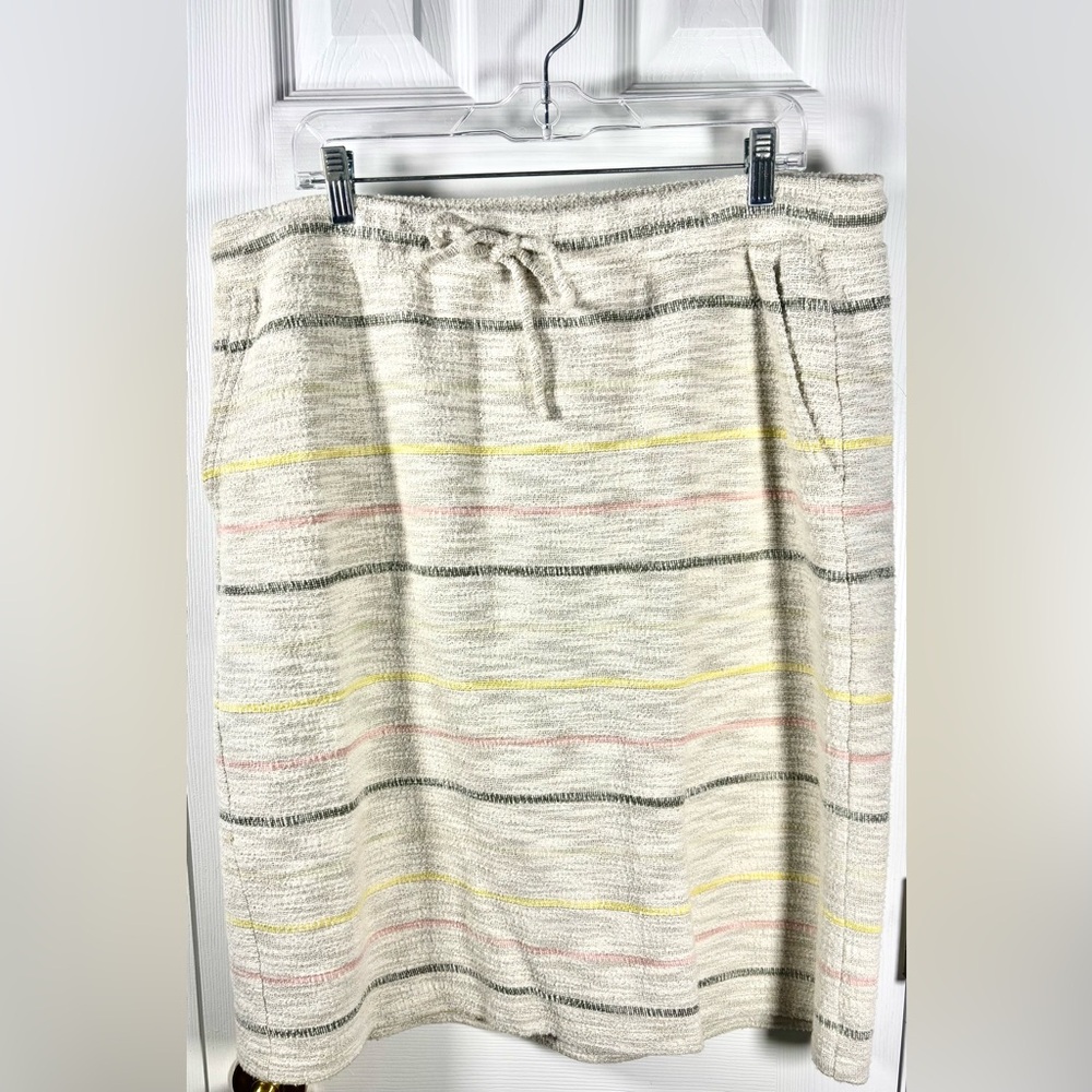 Lou & Grey Loft Striped Knit Boucle Skirt XL